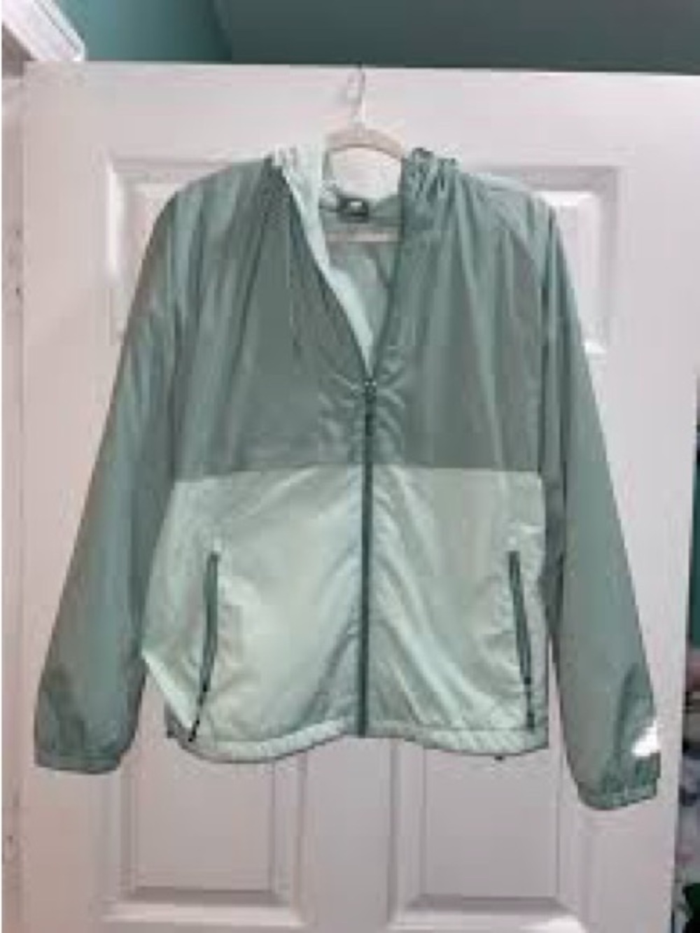 New Balance Mint Green Two-Tone Windbreaker Jacket